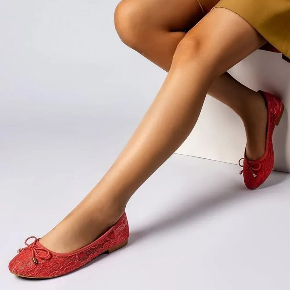 BRAND NEW TOP MODA ANNETTE-1  LACE BOWNOT SLIP-ON STYLE FLAT G1